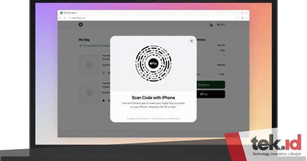 Apple Pay kini tersedia di browser desktop non-safari dengan pemindaian&nbsp;kode